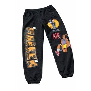 Market Smiley Basketball Graphic Sweatpants Black Streetwear Joggers Size XLRare